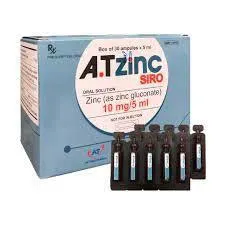 A.T Zinc 10mg/5ml (H/30o/5ml) - Dung Dịch Bổ Sung Kẽm Dạng Ống Tiện Dụng Cho Trẻ Em